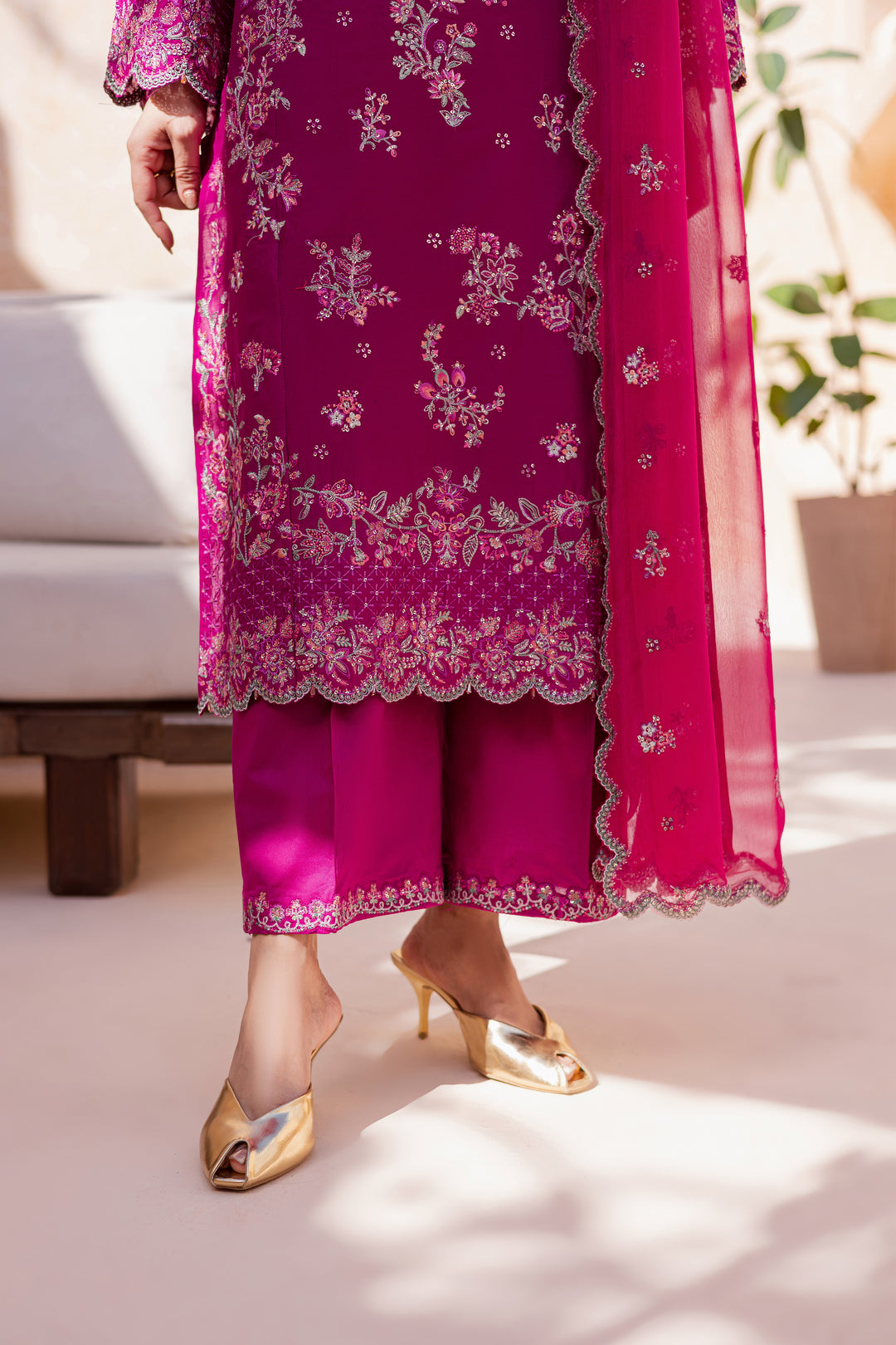 Mirha 3Pc - Festive Embroidered Lawn