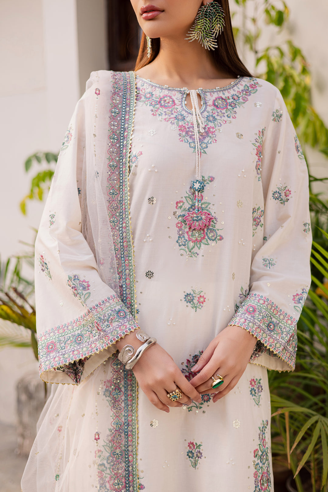 Zarkhuba 3Pc - Festive Embroidered Lawn