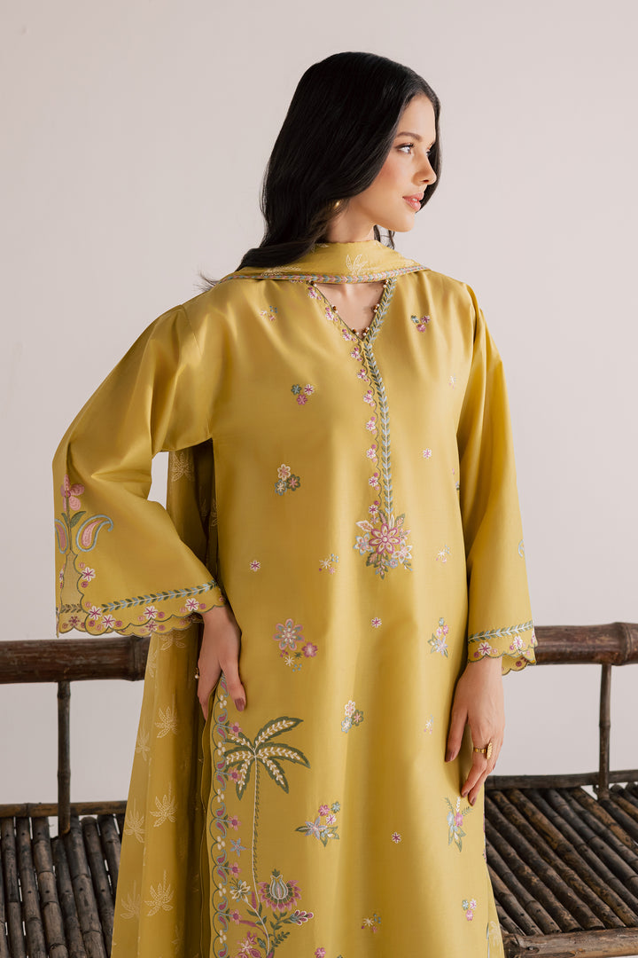 Zaitoon 3Pc - Embroidered Lawn Dress