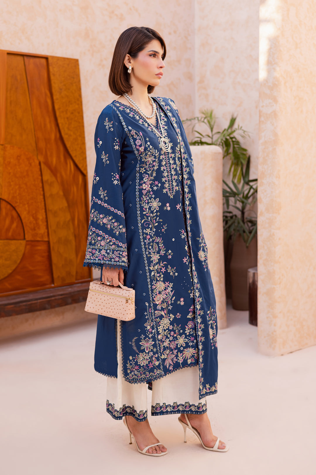 Bluebell 3Pc - Festive Embroidered Lawn