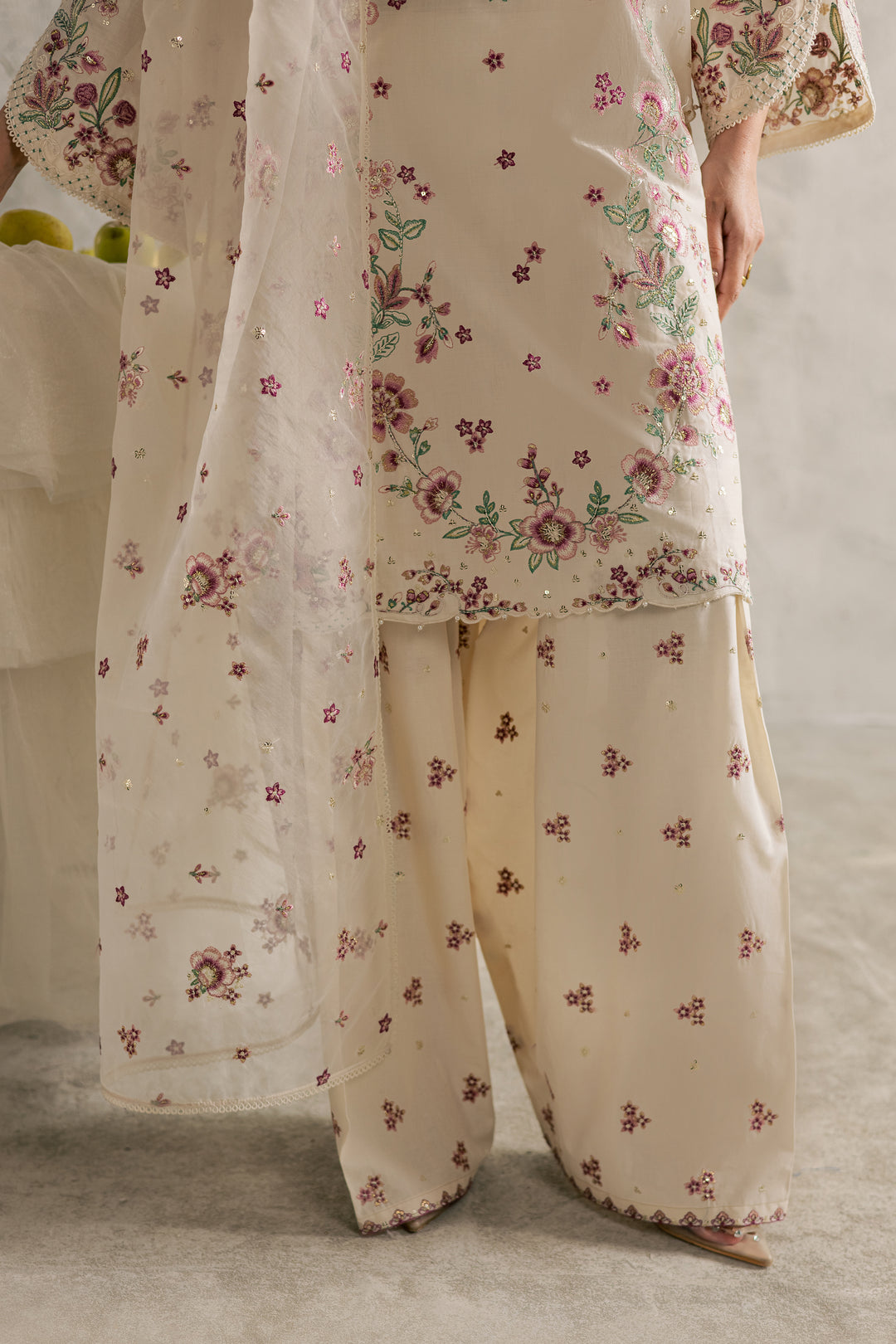 Samin 3Pc - Festive Embroidered Lawn