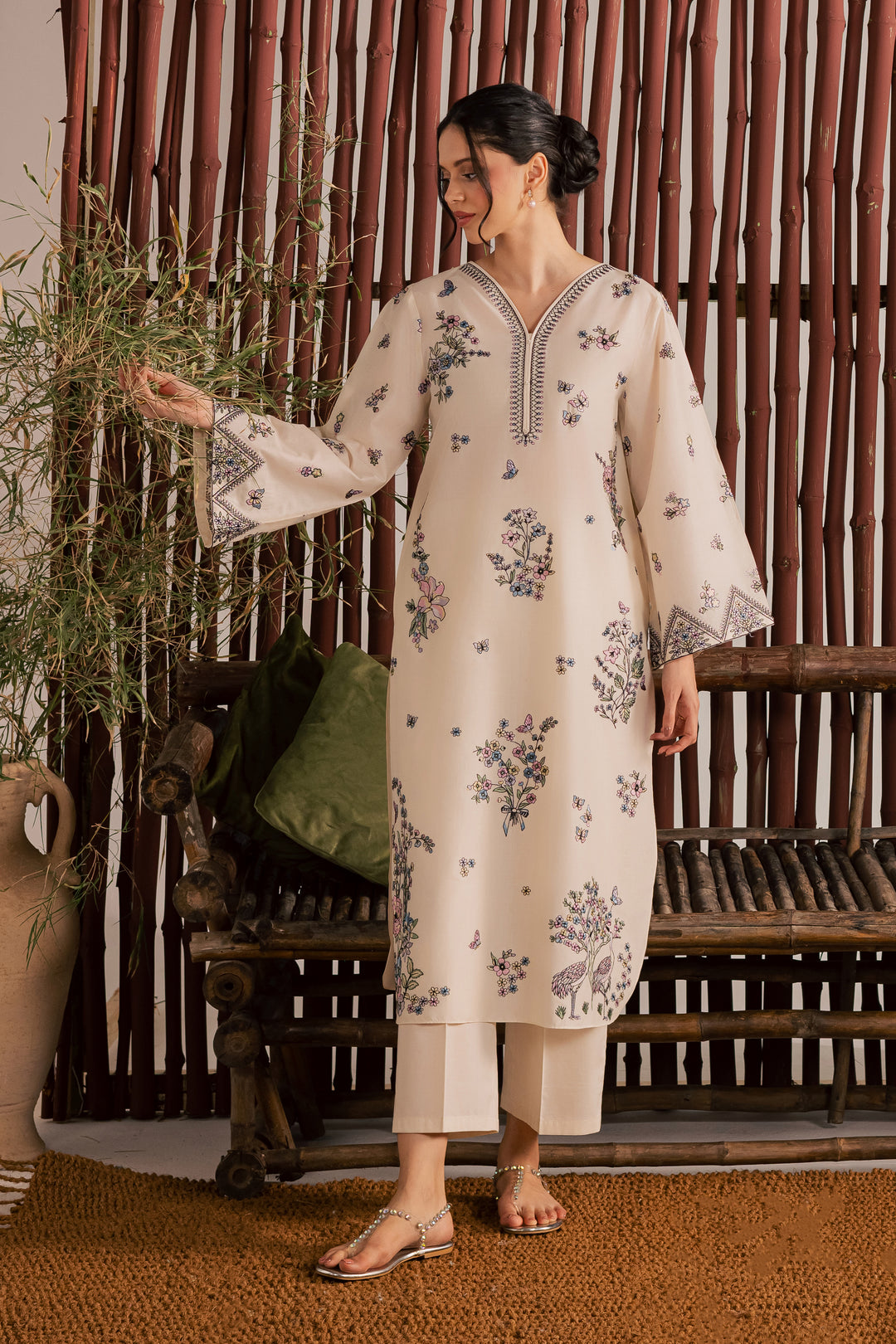 Anne 2Pc - Embroidered Lawn Dress