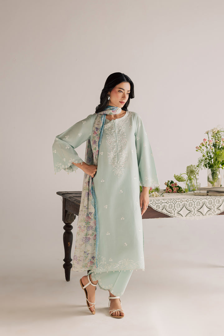 Santorini 3Pc - Embroidered Lawn Dress