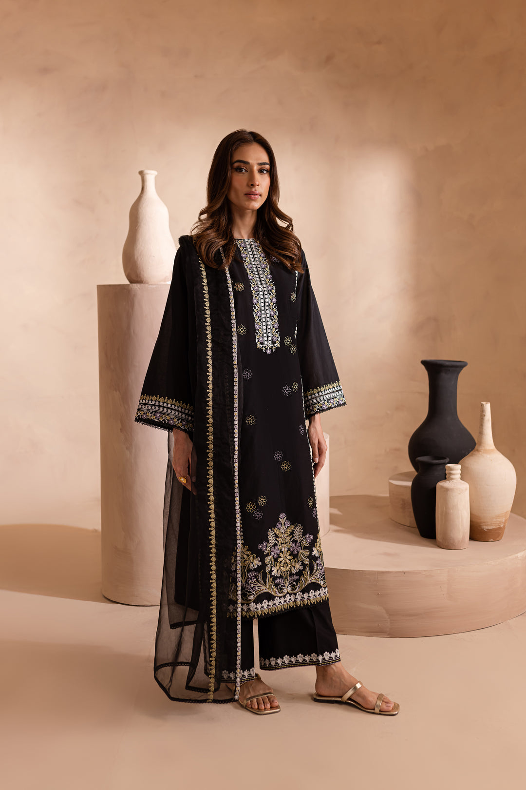 Navaeh 3Pc - Embroidered Lawn Dress