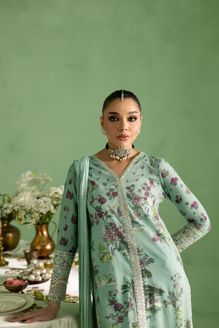 Crepe 3Pc- Printed Lawn Dress