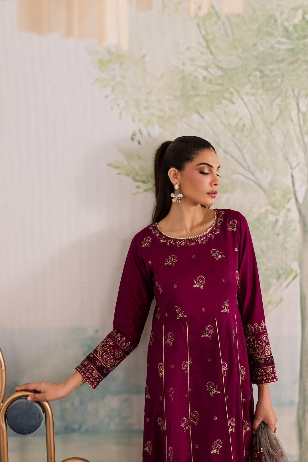 Peridot 3Pc - Embroidered Lawn Dress