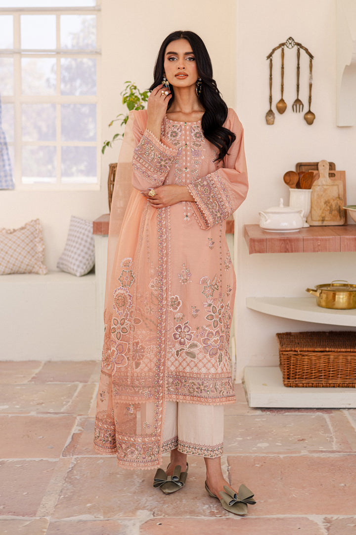 Joye 3Pc - Embroidered Lawn Dress