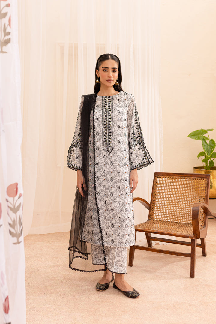 Narvin 3Pc - Printed Lawn Dress