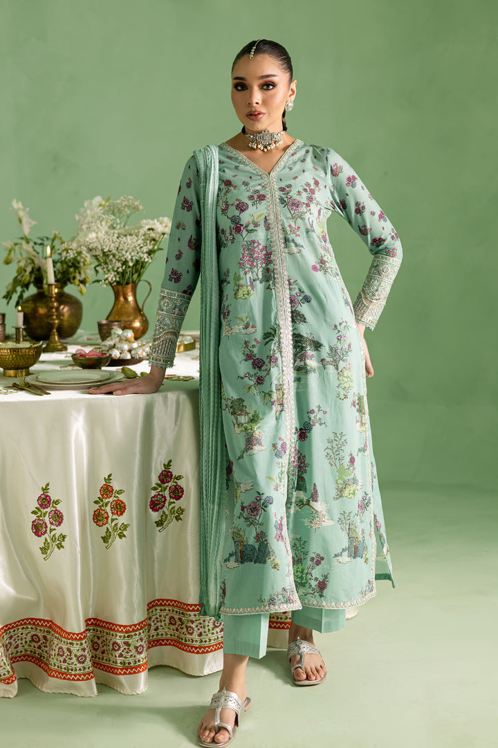 Crepe 3Pc- Printed Lawn Dress