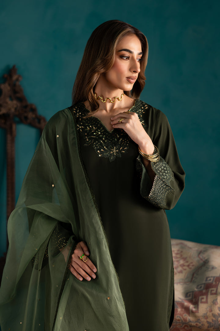 Marble Green 3Pc - Georgette Luxe Pret