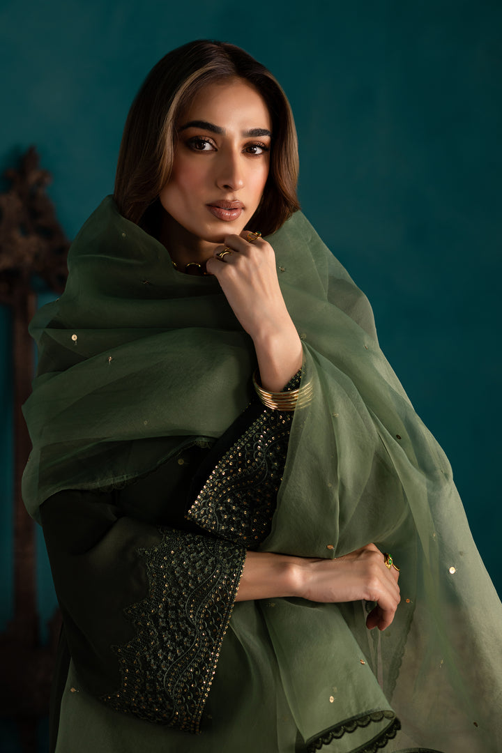 Marble Green 3Pc - Georgette Luxe Pret