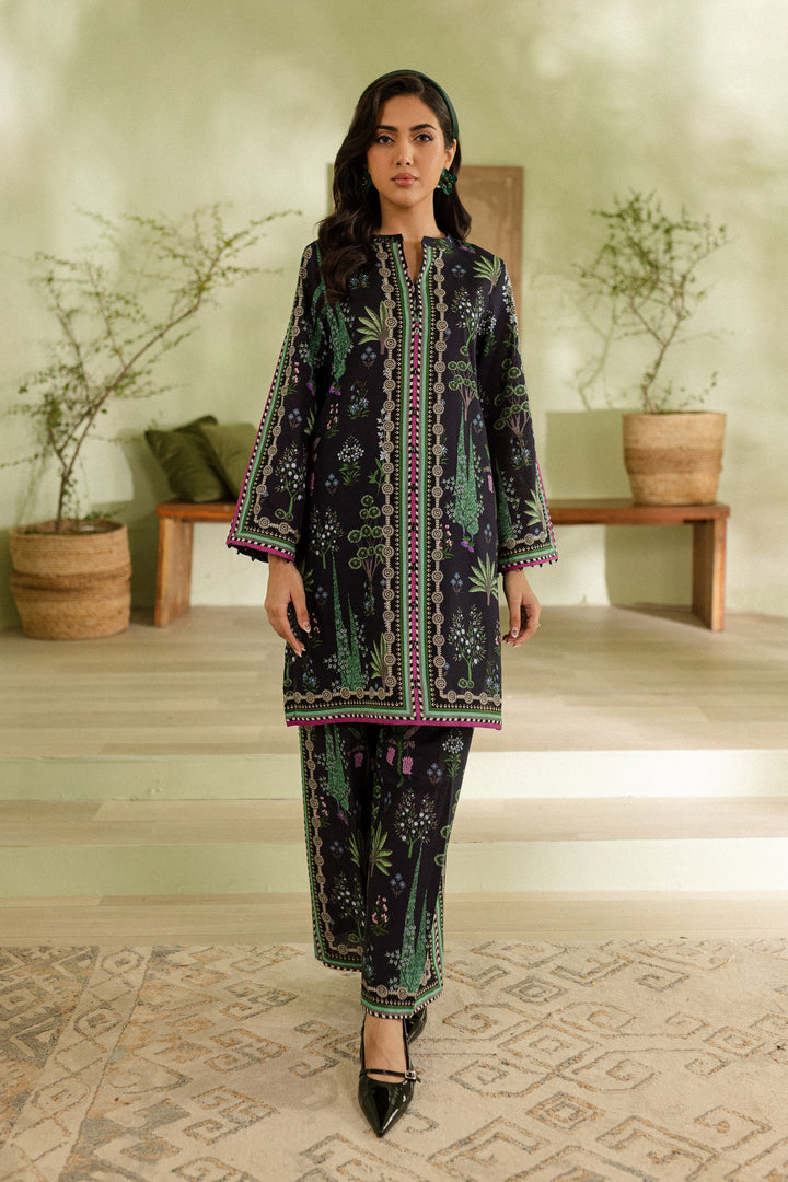 Blue Cypress 2Pc - Printed Khaddar Dress