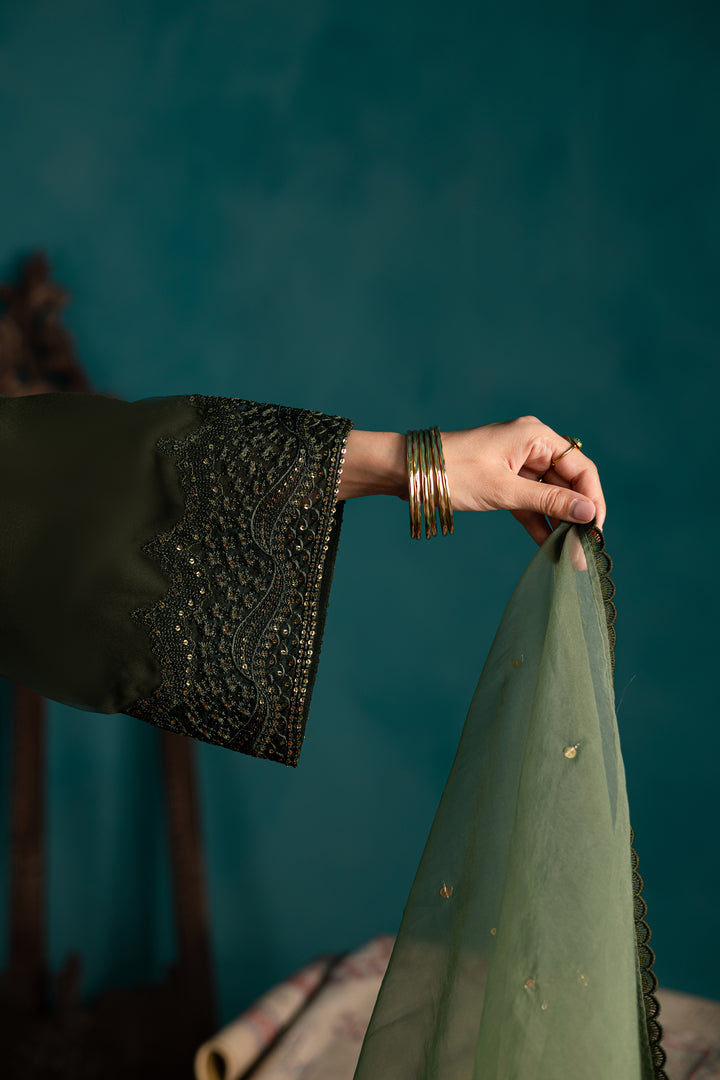 Marble Green 3Pc - Georgette Luxe Pret