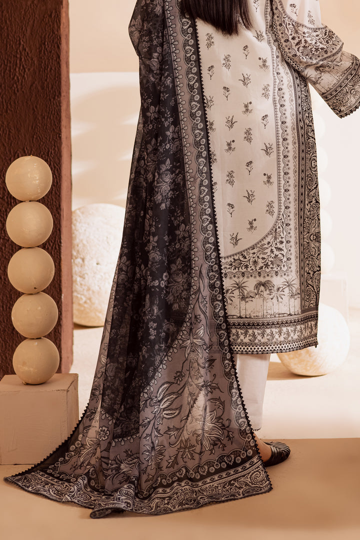 Siyah 3Pc - Printed Lawn Dress