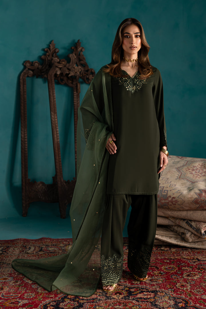 Marble Green 3Pc - Georgette Luxe Pret