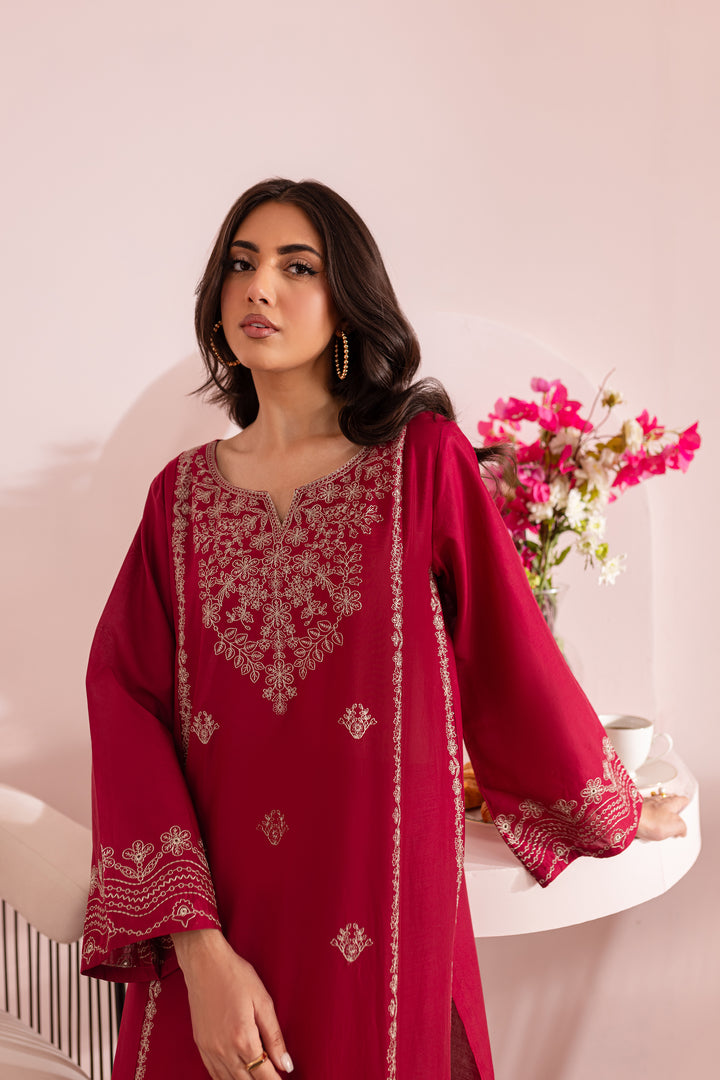 Ruby Rine 2Pc - Embroidered Lawn Dress