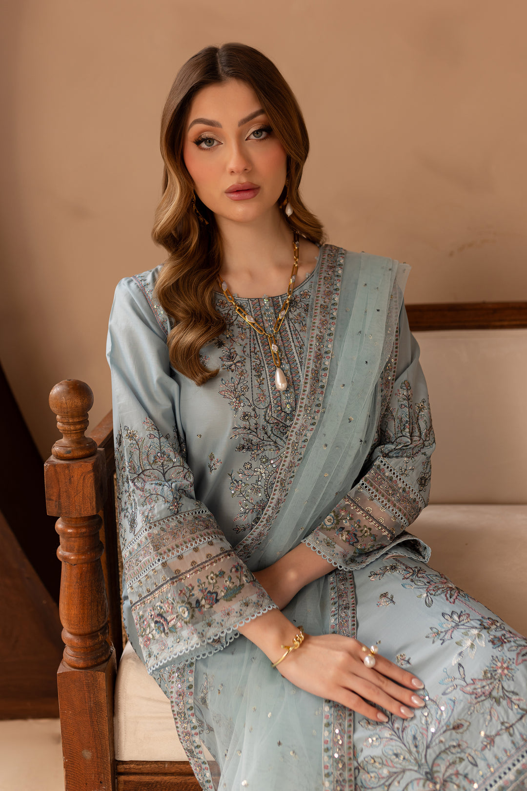 Raiha 3Pc - Embroidered Lawn Dress