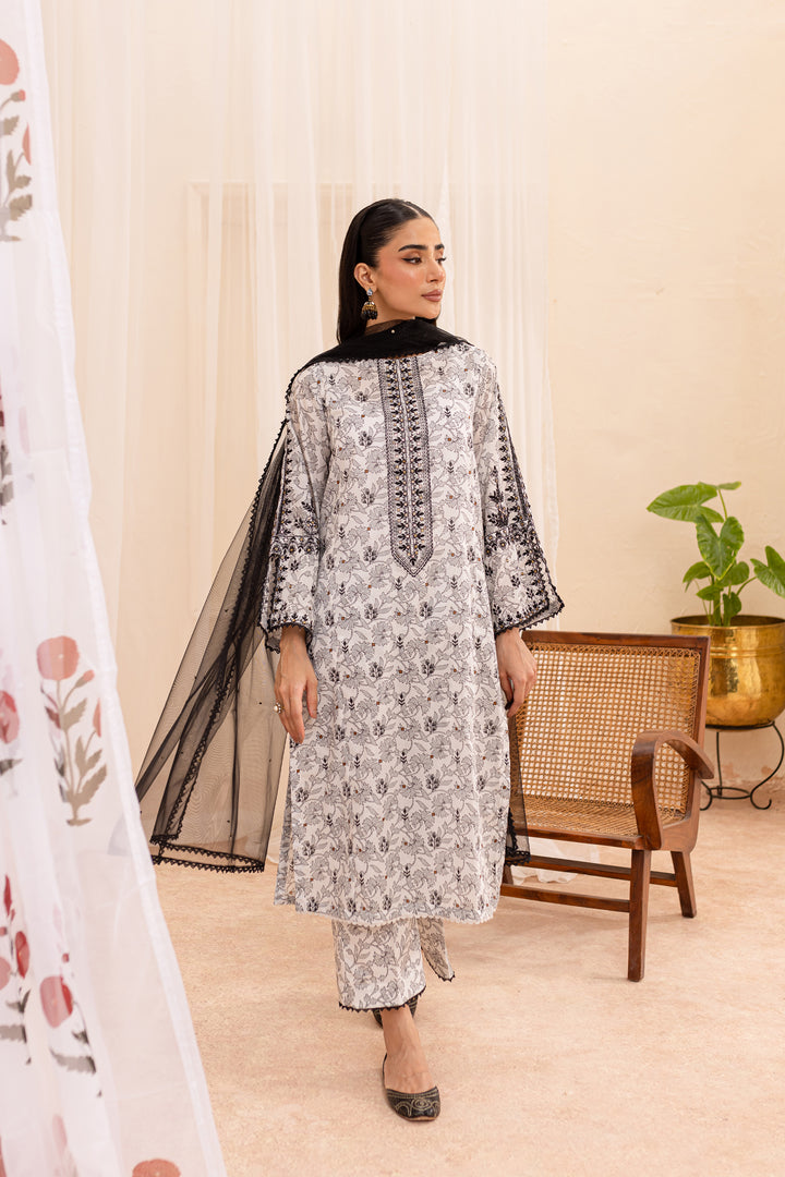 Narvin 3Pc - Printed Lawn Dress