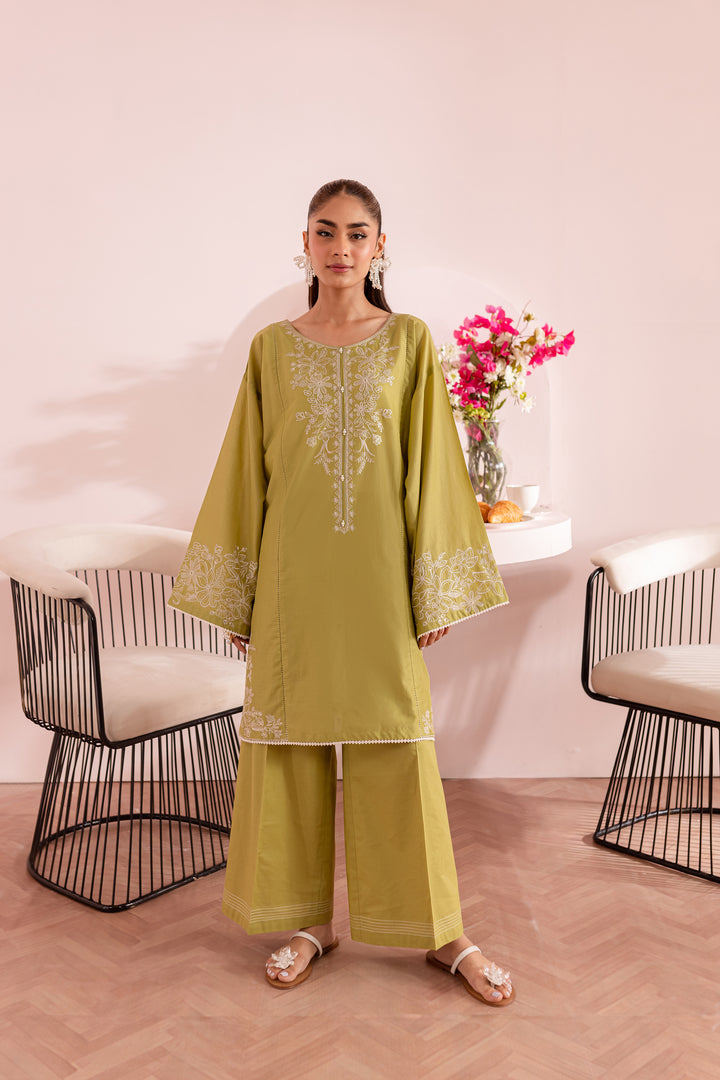 Royal Green 2Pc - Embroidered Lawn Dress