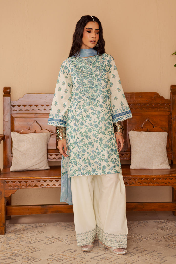 Azure 3Pc - Festive Eid Prints