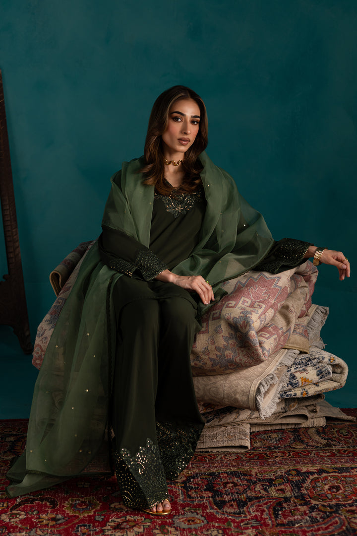 Marble Green 3Pc - Georgette Luxe Pret