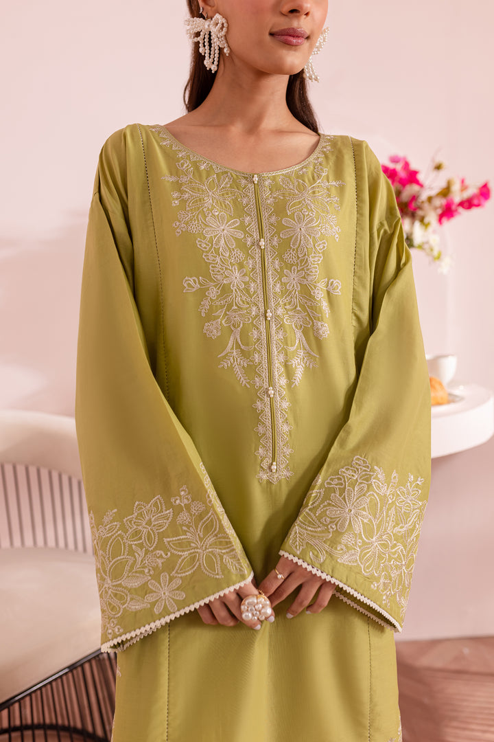 Royal Green 2Pc - Embroidered Lawn Dress