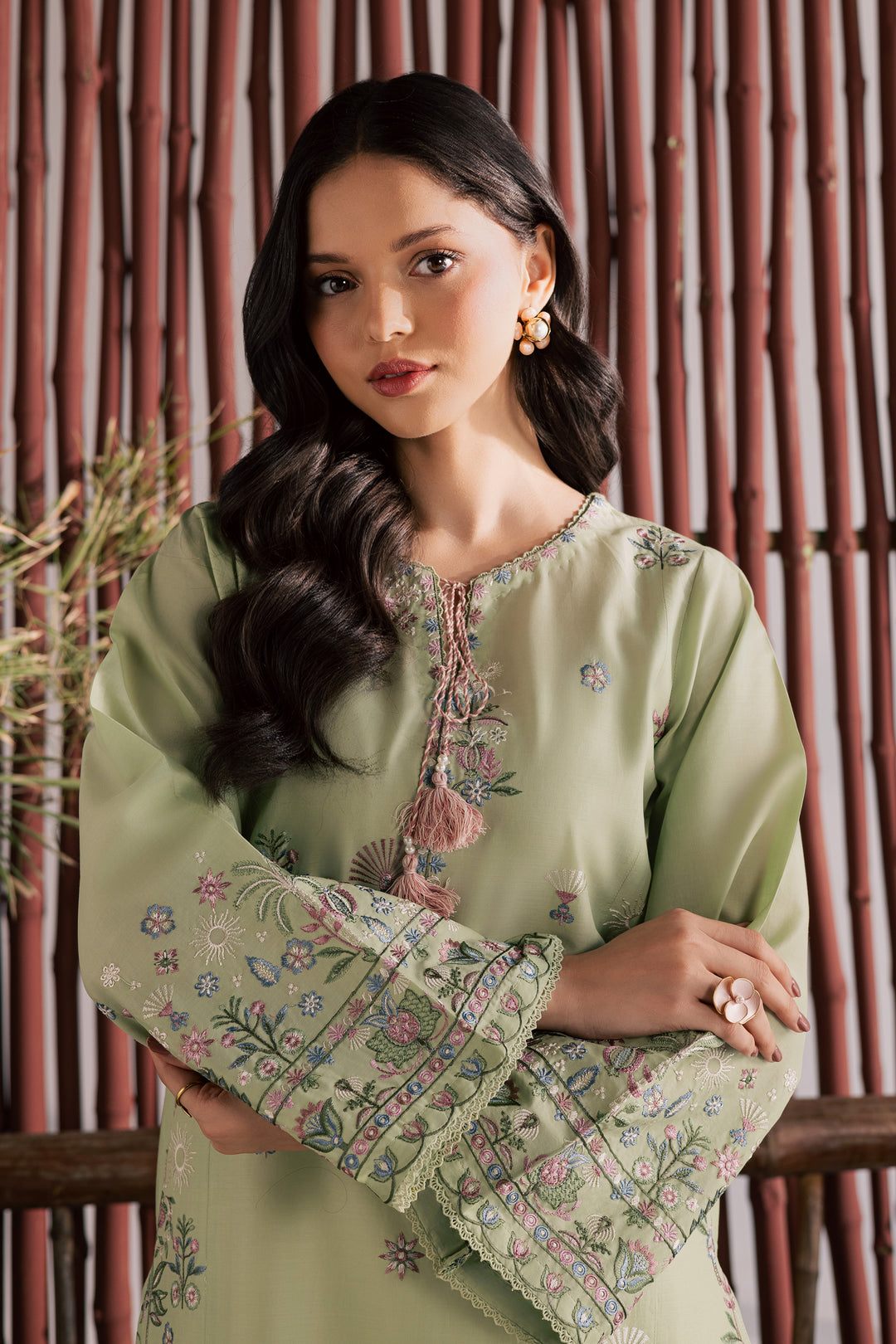 Daphne Laurel 2Pc - Embroidered Lawn Dress