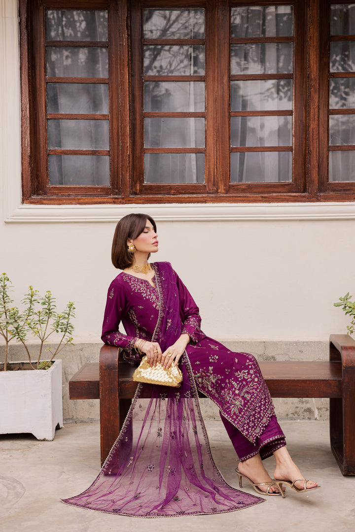 Merissa 3Pc - Festive Embroidered Lawn