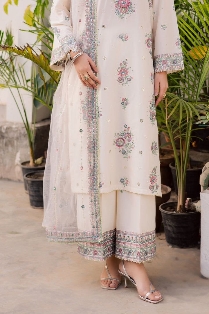 Zarkhuba 3Pc - Festive Embroidered Lawn