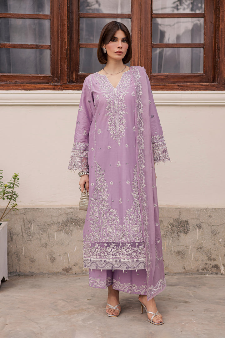 Banafsh 3Pc - Festive Embroidered Lawn