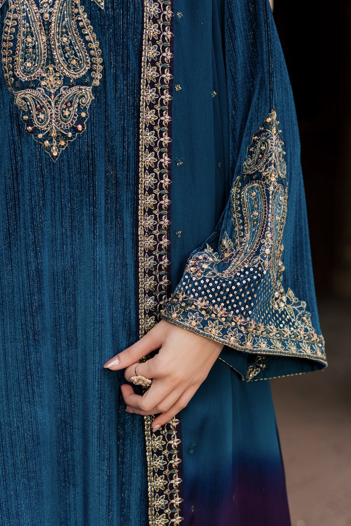 Gold Wine 3Pc - Velvet Formal Dress