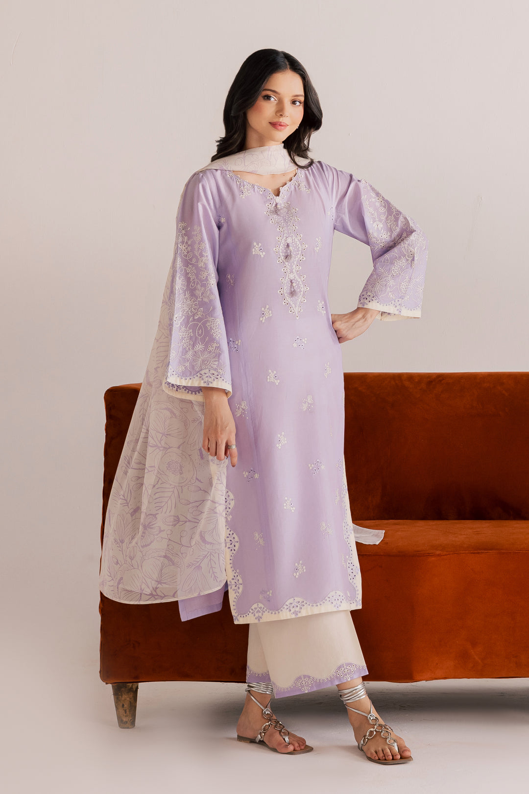 Norway 3Pc - Embroidered Lawn Dress