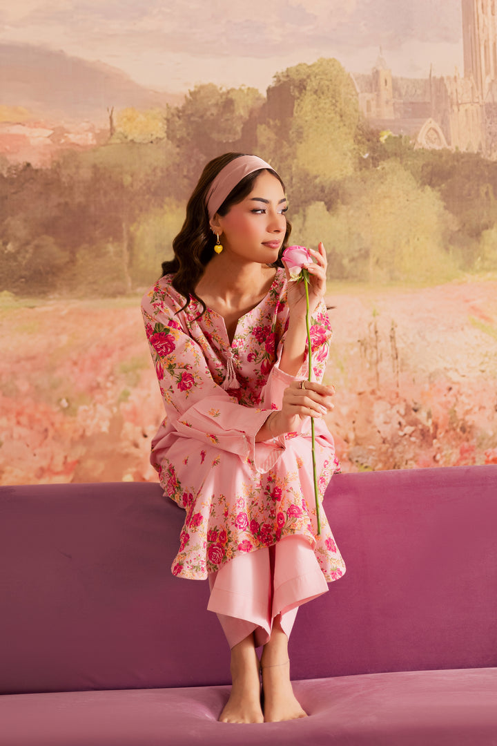 Pink Meadow 2Pc - Printed Lawn Dress