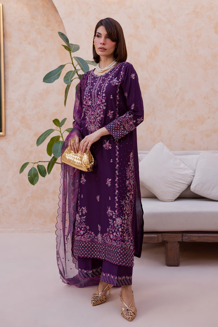 Shimmer 3Pc - Festive Embroidered Lawn