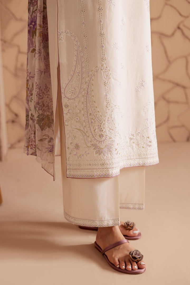 White Beast 3Pc - Embroidered Lawn Dress