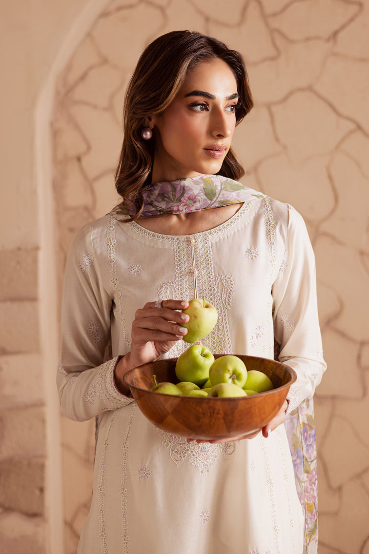 White Beast 3Pc - Embroidered Lawn Dress