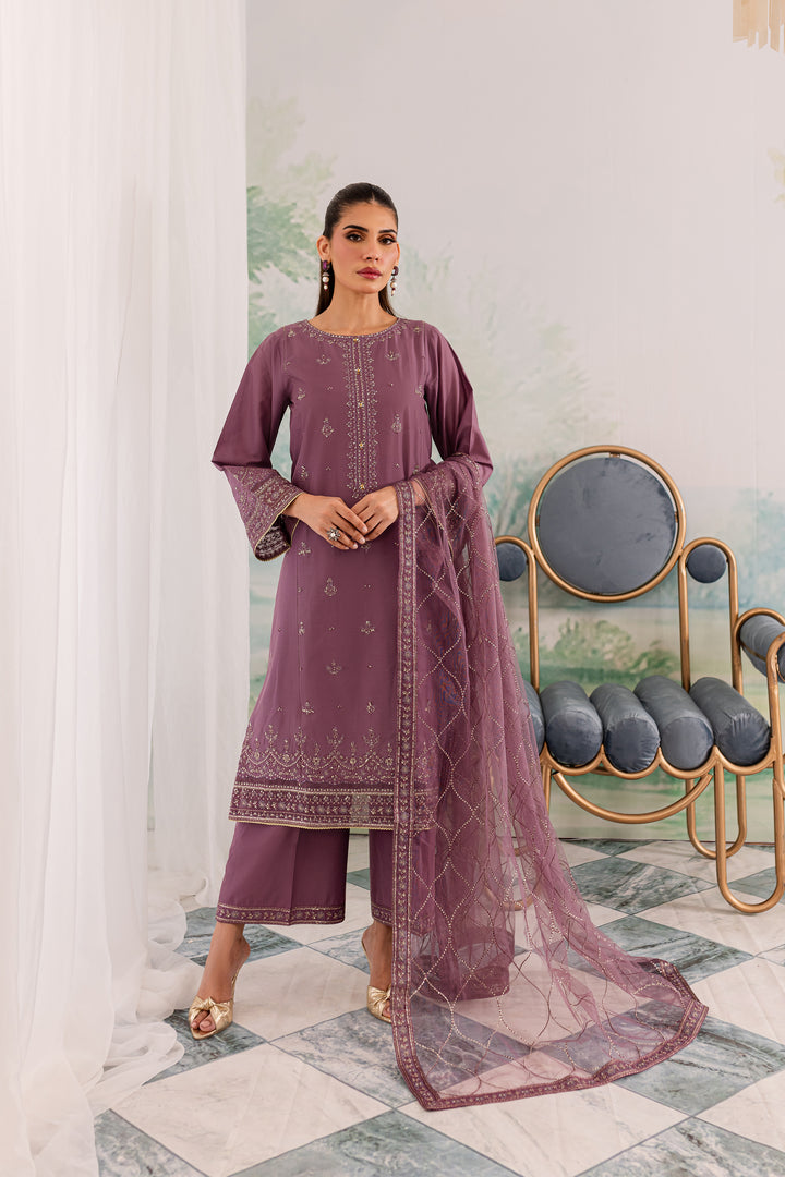 Zahya 3Pc - Embroidered Lawn Dress