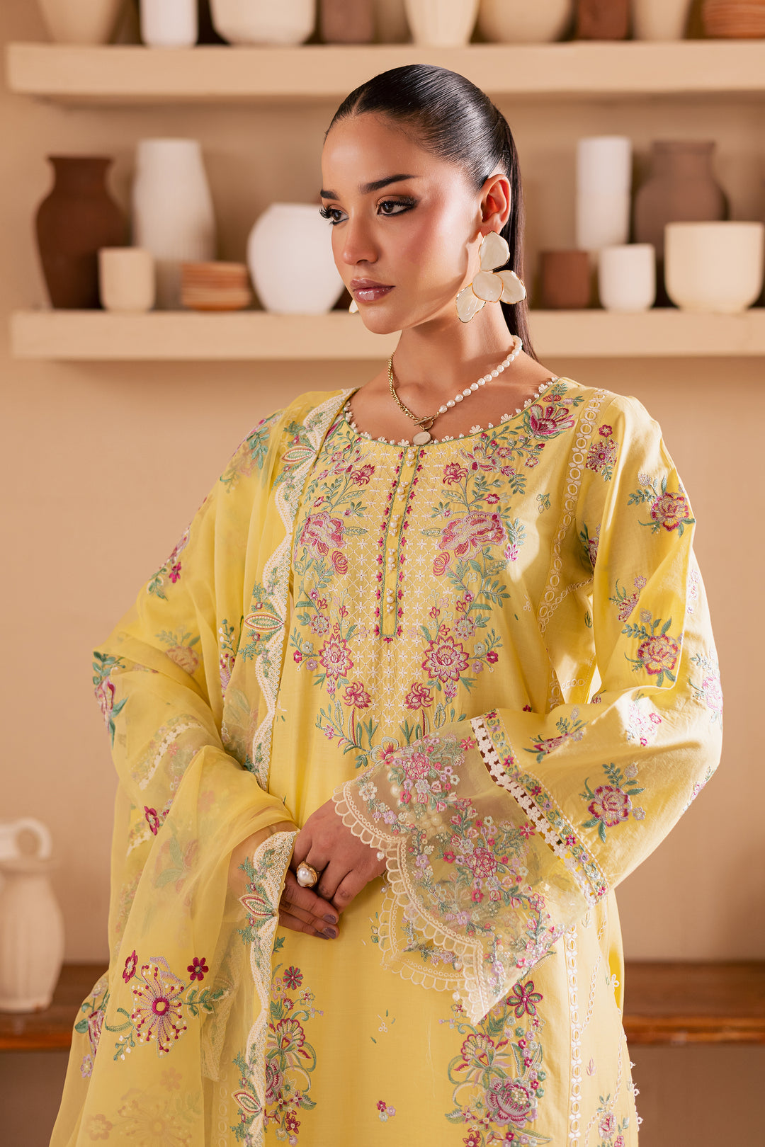 Neesha 3Pc - Embroidered Lawn Dress