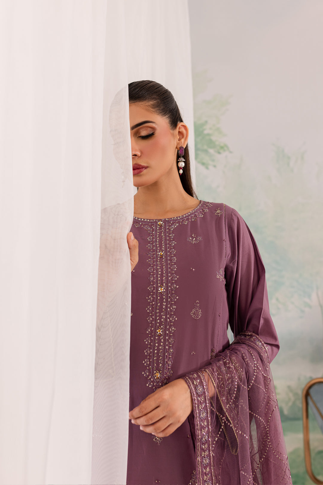 Zahya 3Pc - Embroidered Lawn Dress