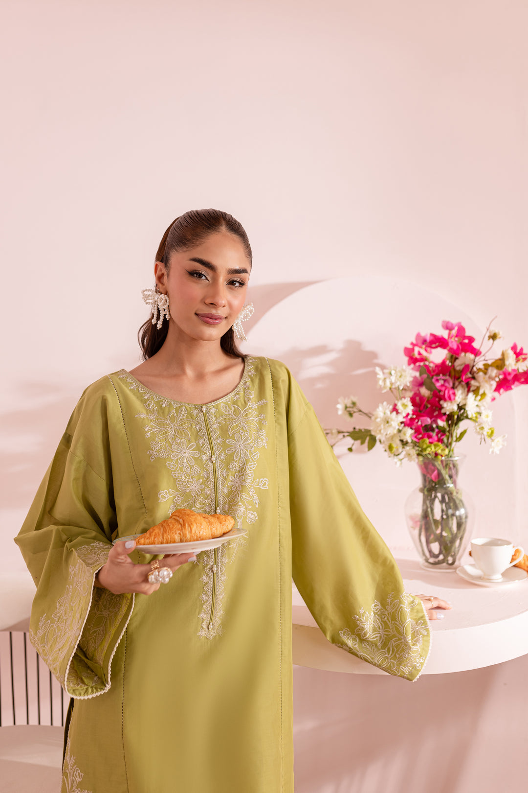 Royal Green 2Pc - Embroidered Lawn Dress