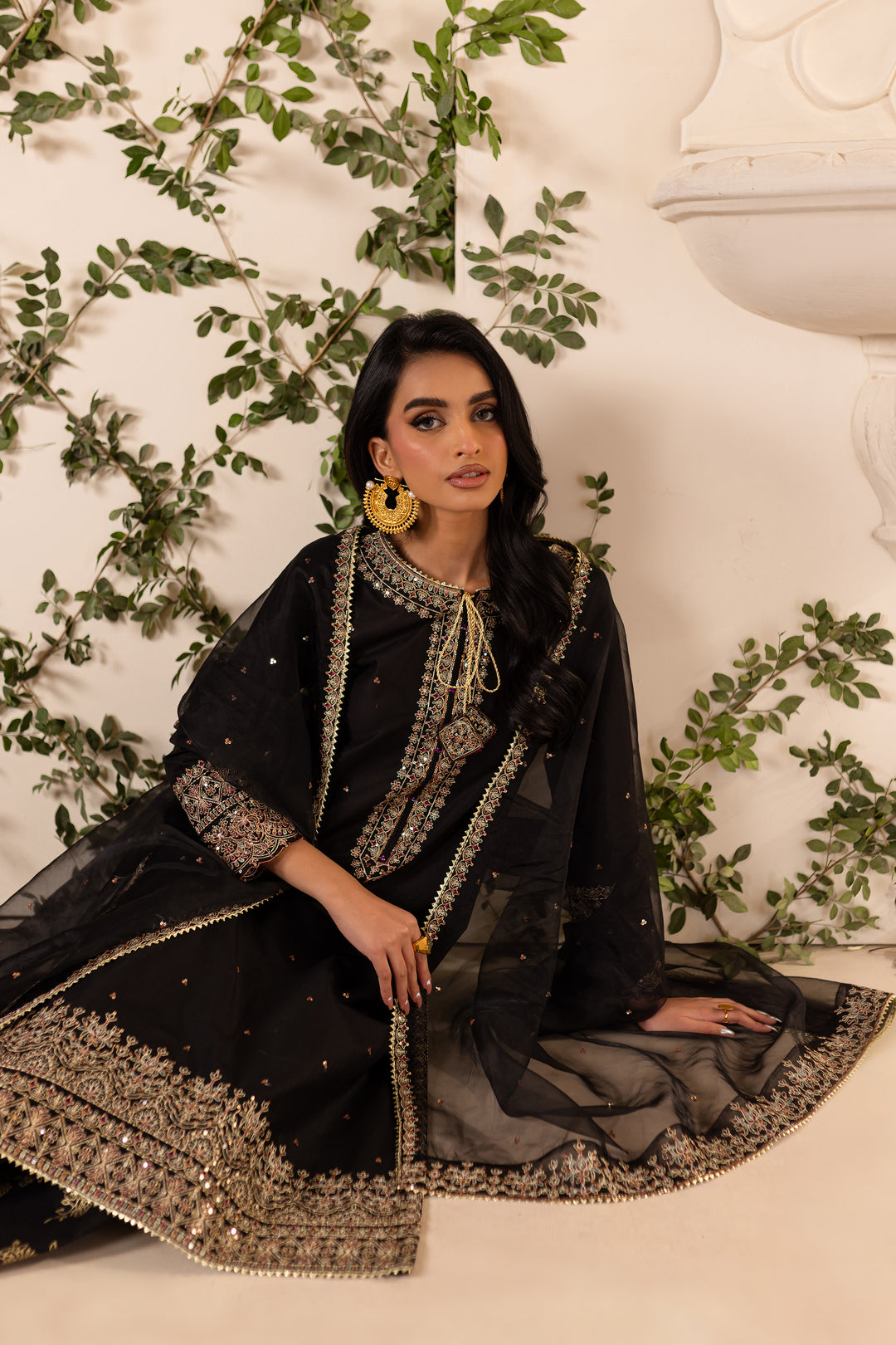 Aria 3Pc - Embroidered Sharara Pret