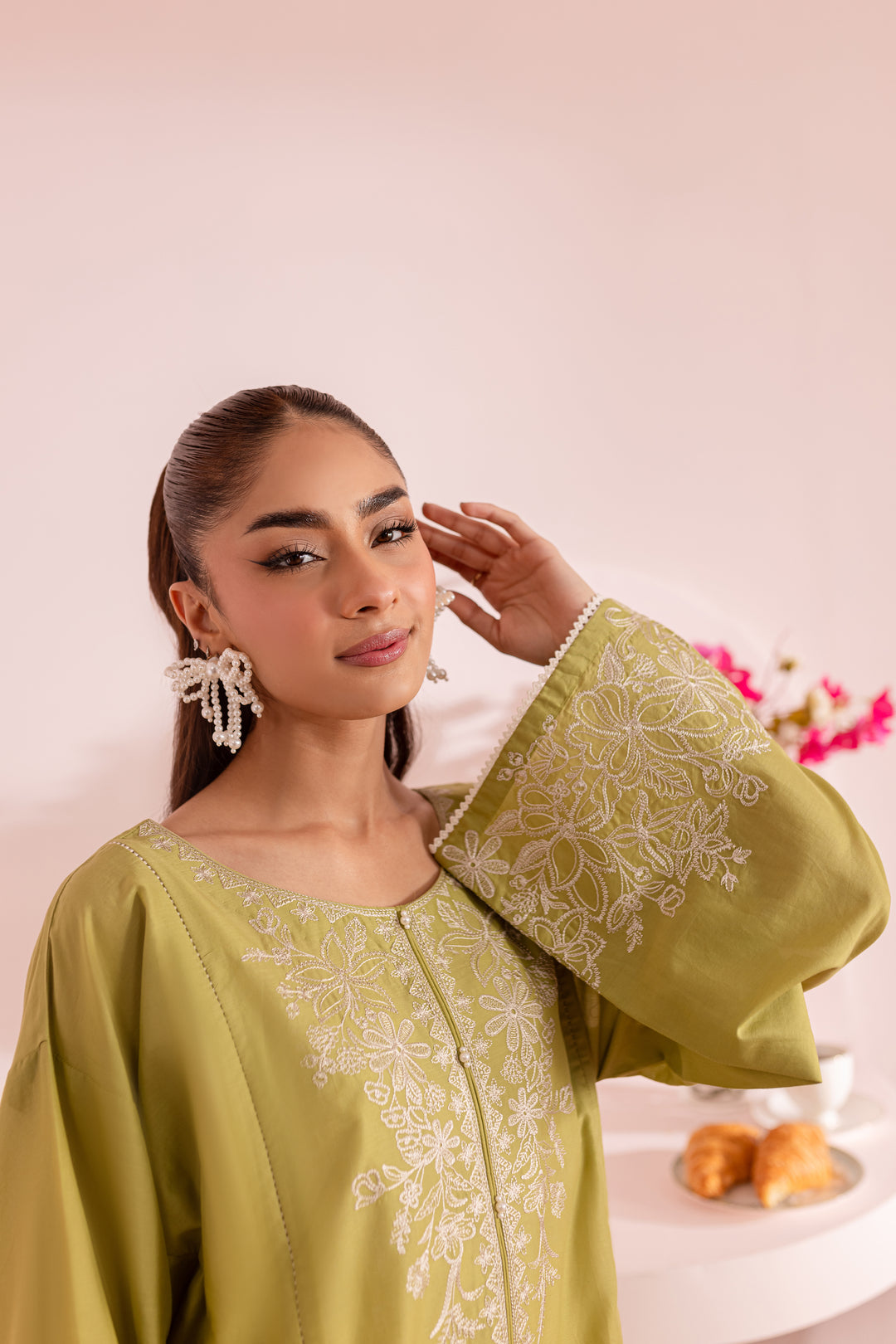 Royal Green 2Pc - Embroidered Lawn Dress