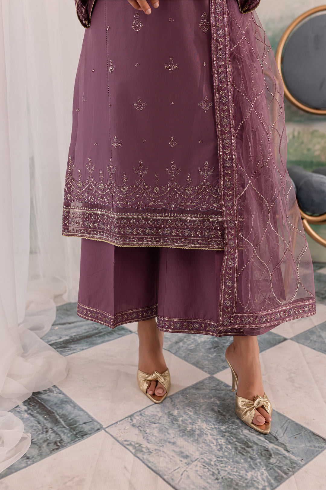 Zahya 3Pc - Embroidered Lawn Dress