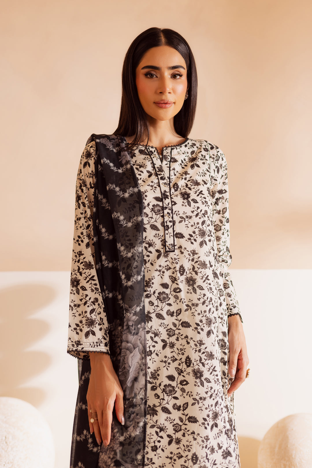 Nancy 3Pc - Printed Lawn Dress
