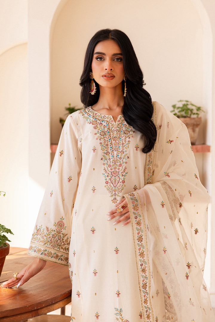 Elnaz 3Pc - Embroidered Lawn Dress
