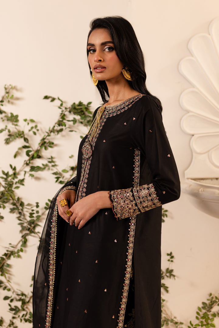 Aria 3Pc - Embroidered Sharara Pret