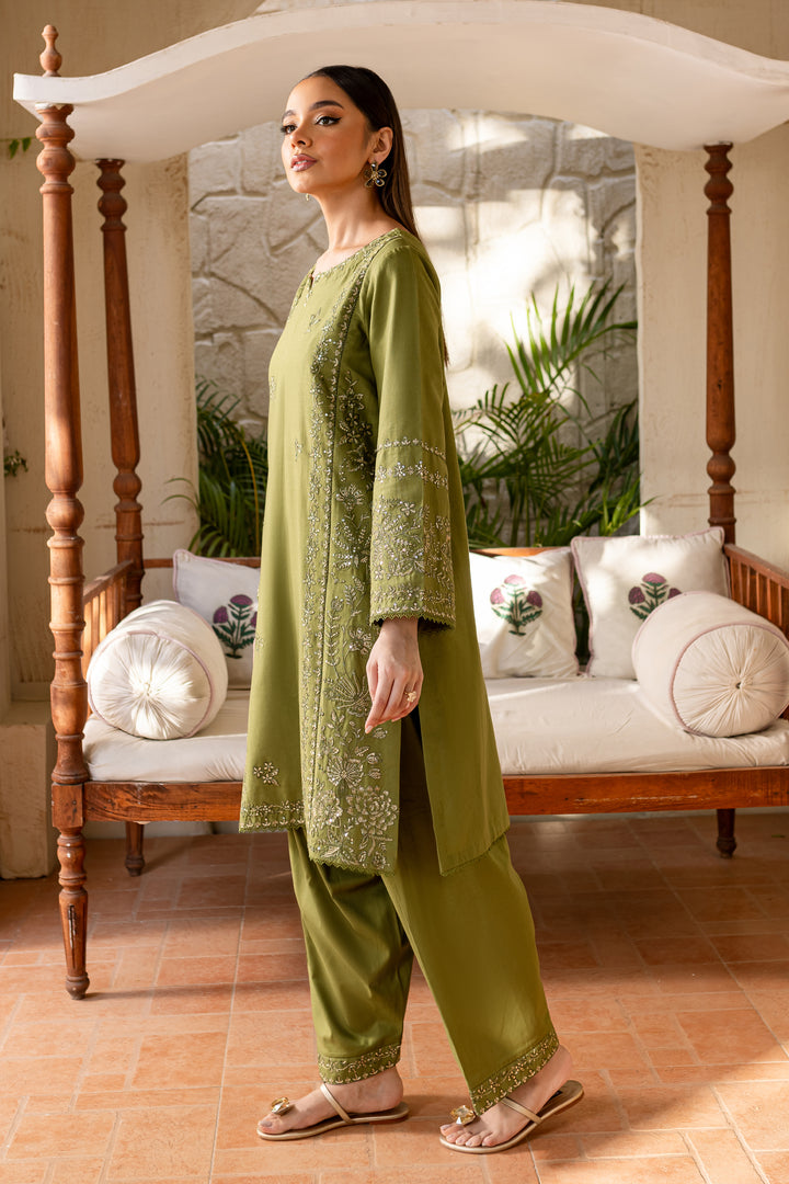 Fern Crush 2Pc - Embroidered Khaddar Dress