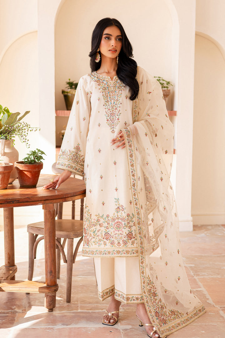 Elnaz 3Pc - Embroidered Lawn Dress