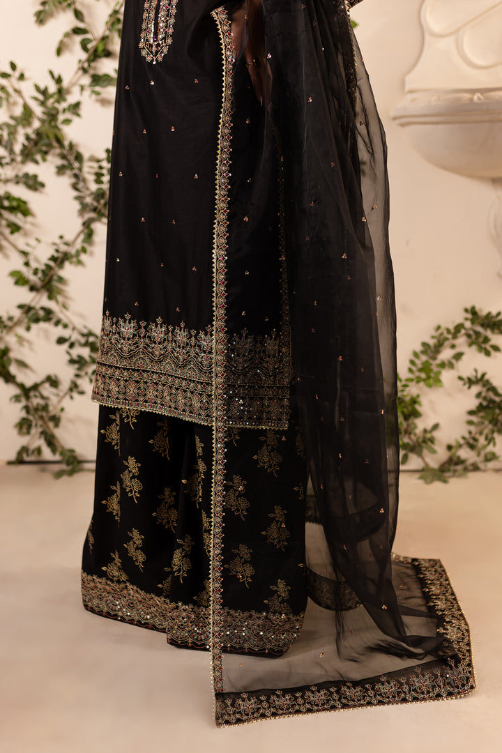 Aria 3Pc - Embroidered Sharara Pret