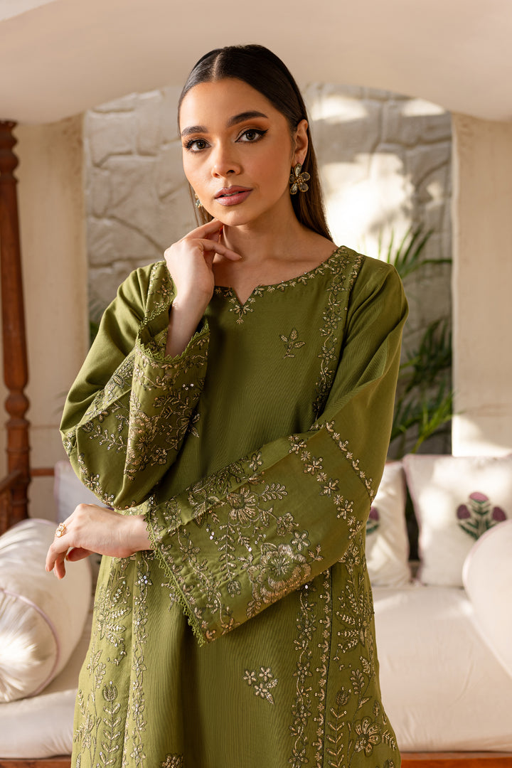 Fern Crush 2Pc - Embroidered Khaddar Dress